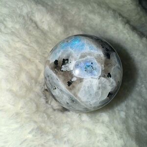 Rainbow moonstone sphere 🌈🌑